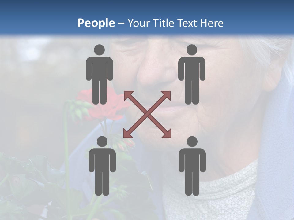 Head Aged Mature PowerPoint Template