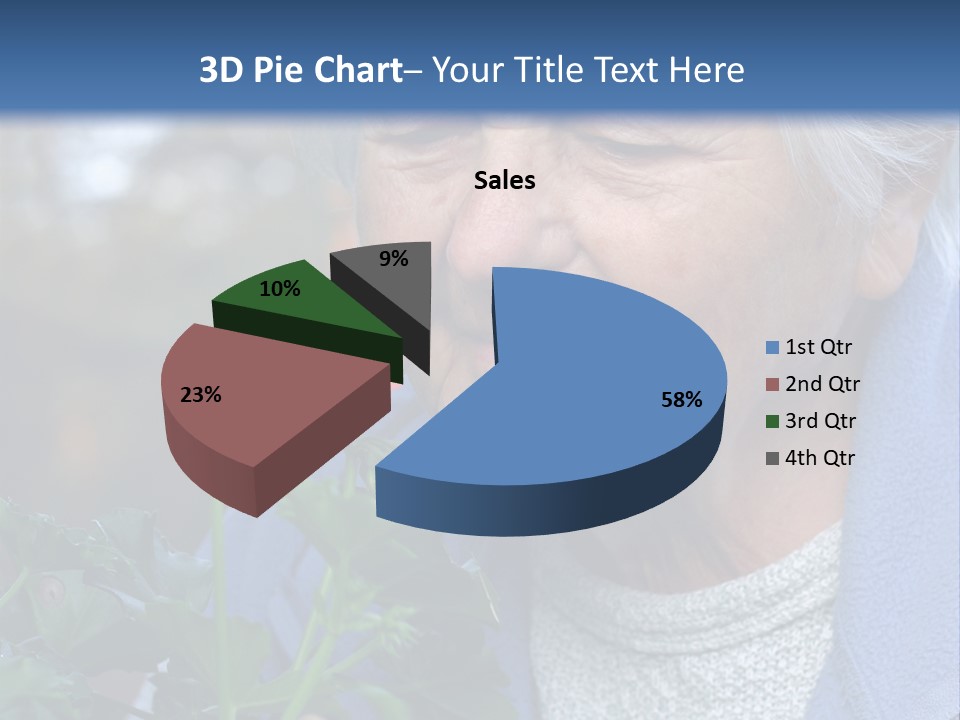Head Aged Mature PowerPoint Template