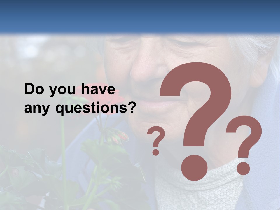 Head Aged Mature PowerPoint Template