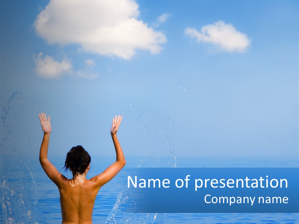 Females Sand Rear PowerPoint Template