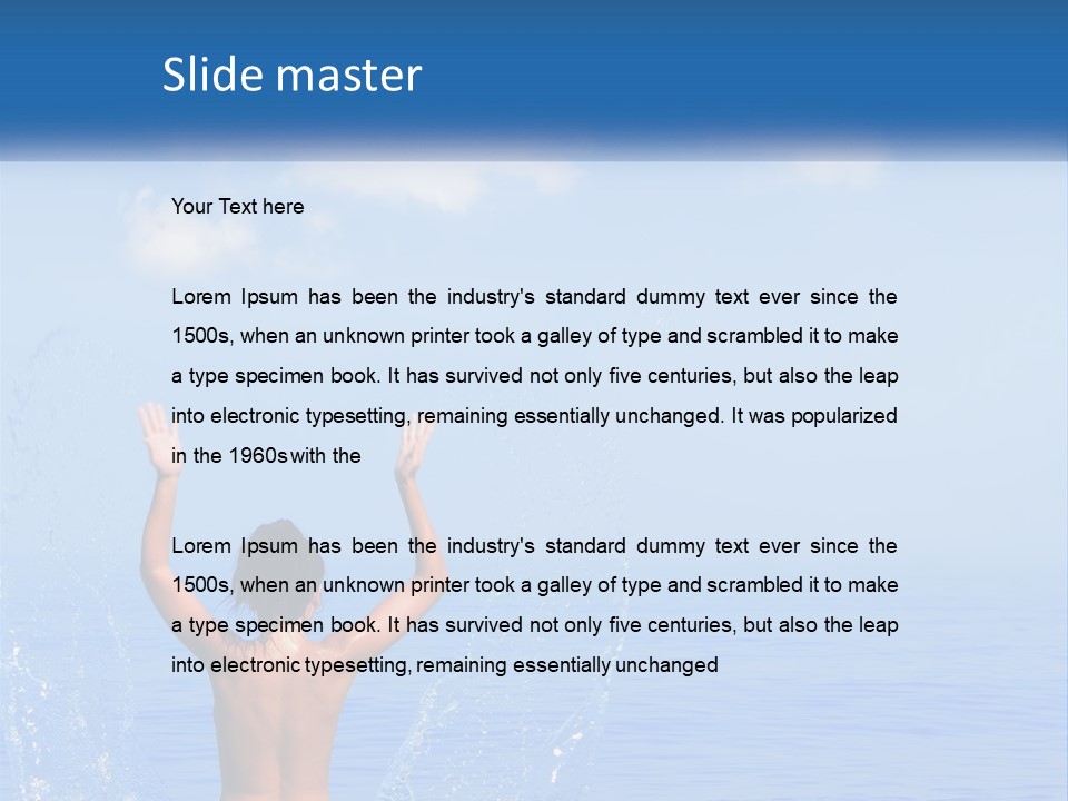 Females Sand Rear PowerPoint Template