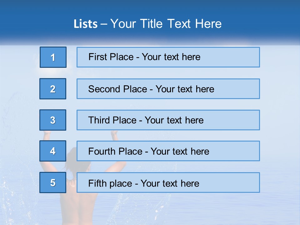 Females Sand Rear PowerPoint Template