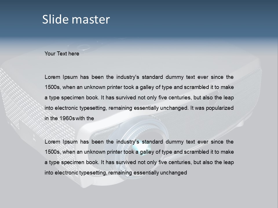 Projector Isolated Project PowerPoint Template