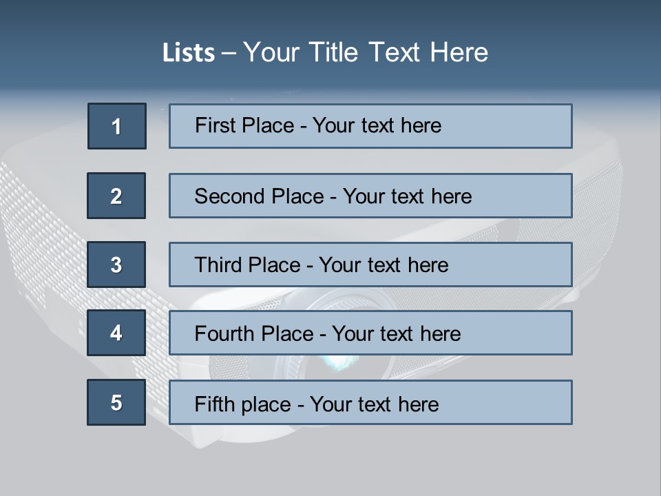Projector Isolated Project PowerPoint Template