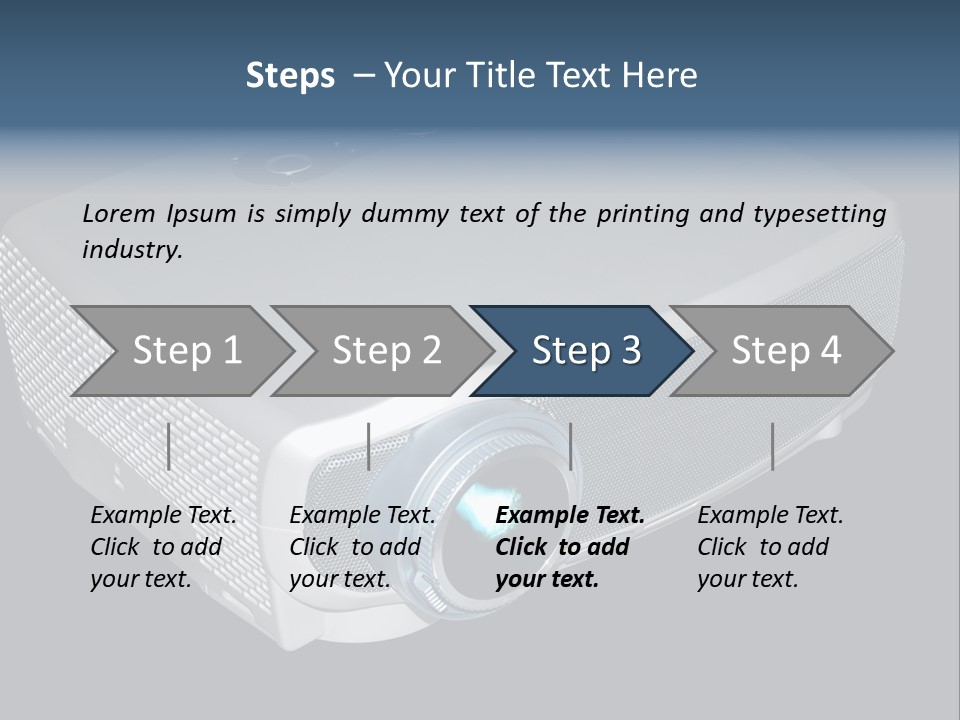 Projector Isolated Project PowerPoint Template