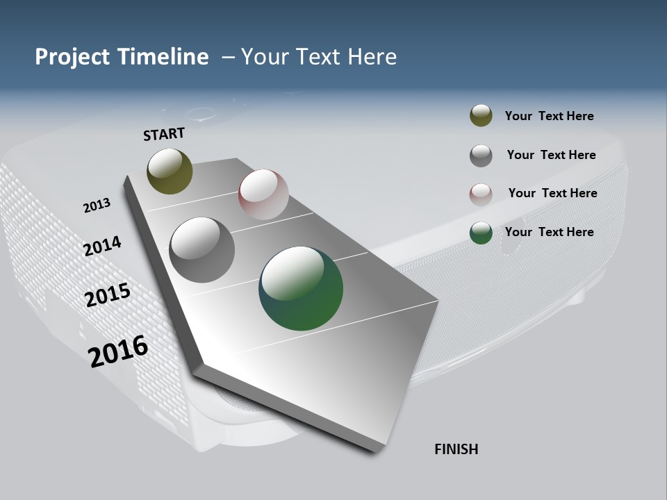 Projector Isolated Project PowerPoint Template