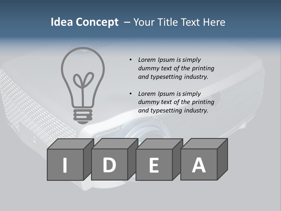Projector Isolated Project PowerPoint Template