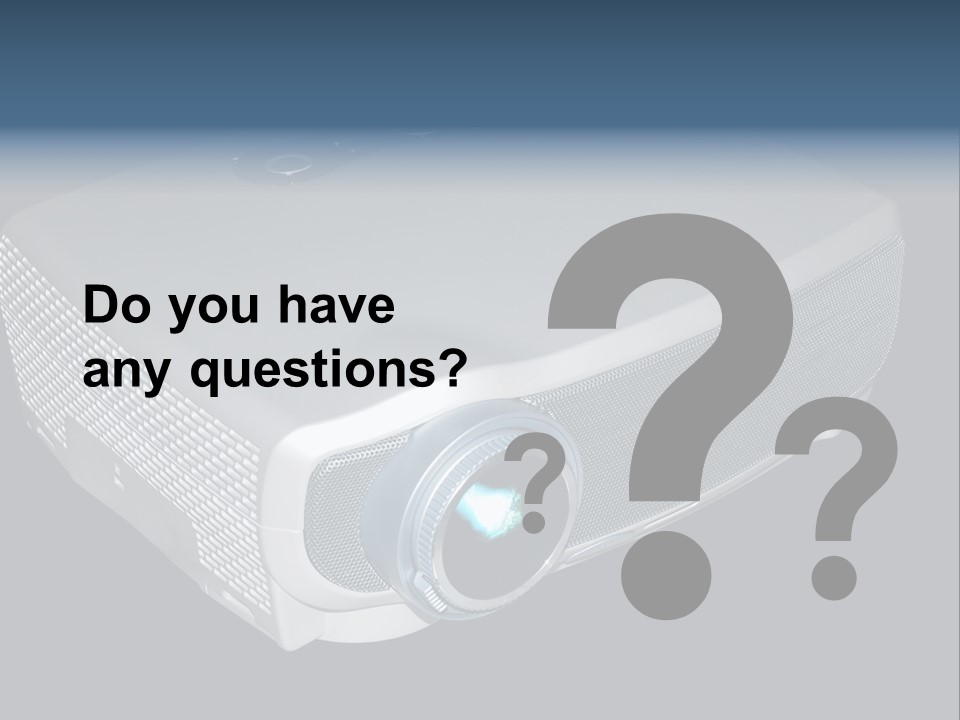 Projector Isolated Project PowerPoint Template