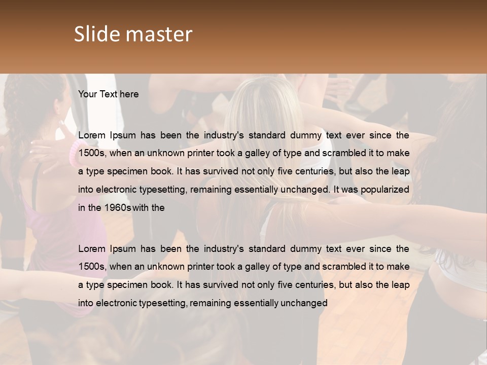 A Group Of Women In A Dance Class PowerPoint Template