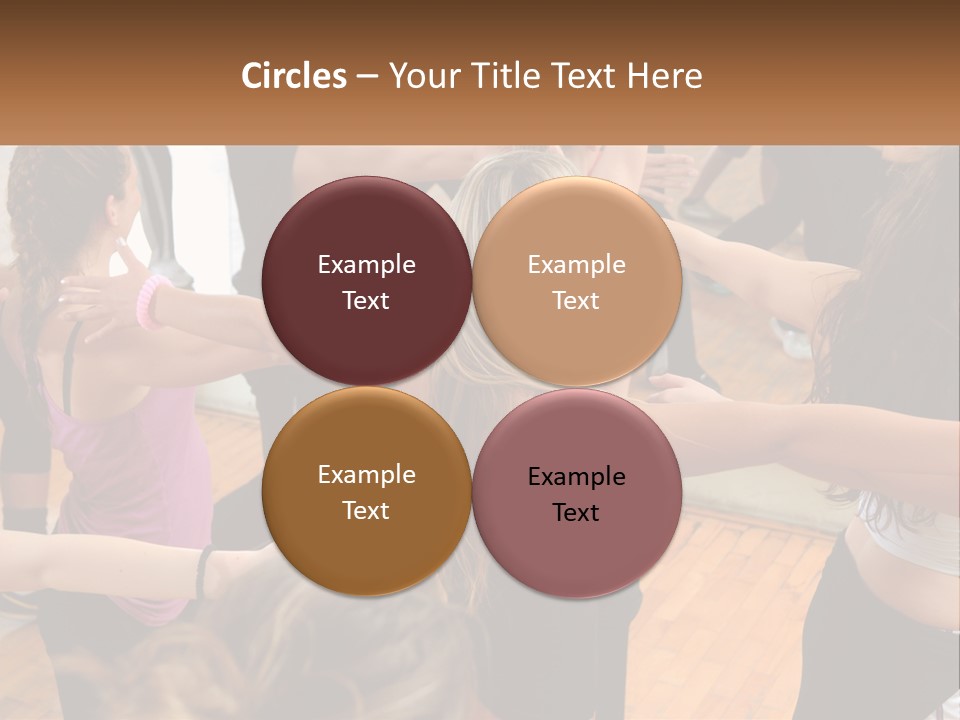 A Group Of Women In A Dance Class PowerPoint Template