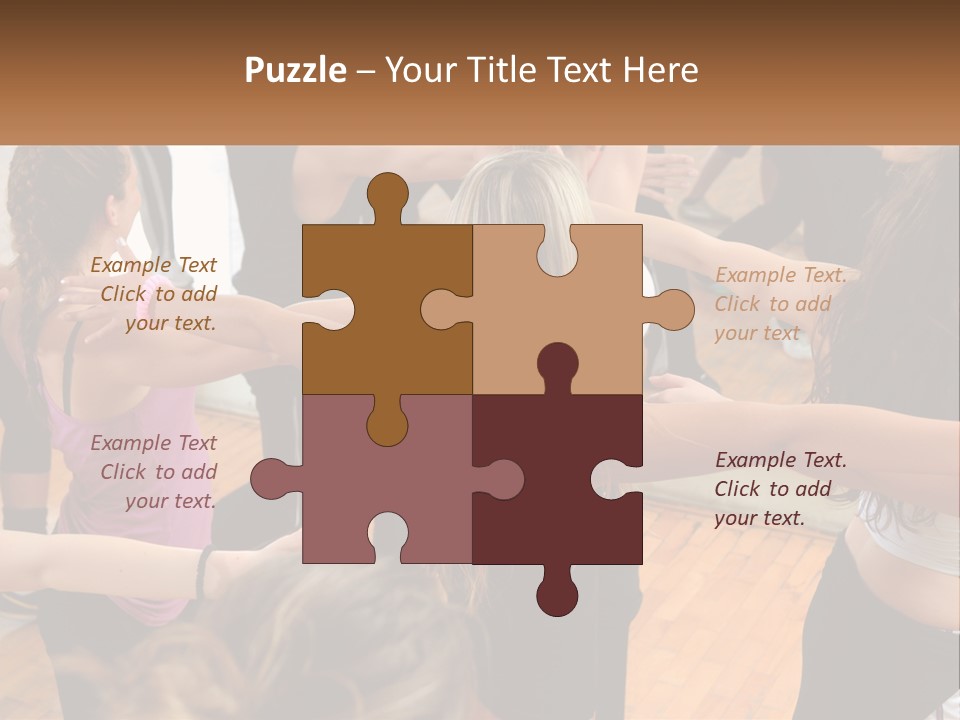 A Group Of Women In A Dance Class PowerPoint Template