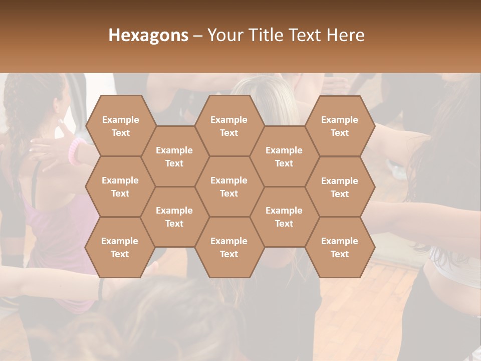 A Group Of Women In A Dance Class PowerPoint Template