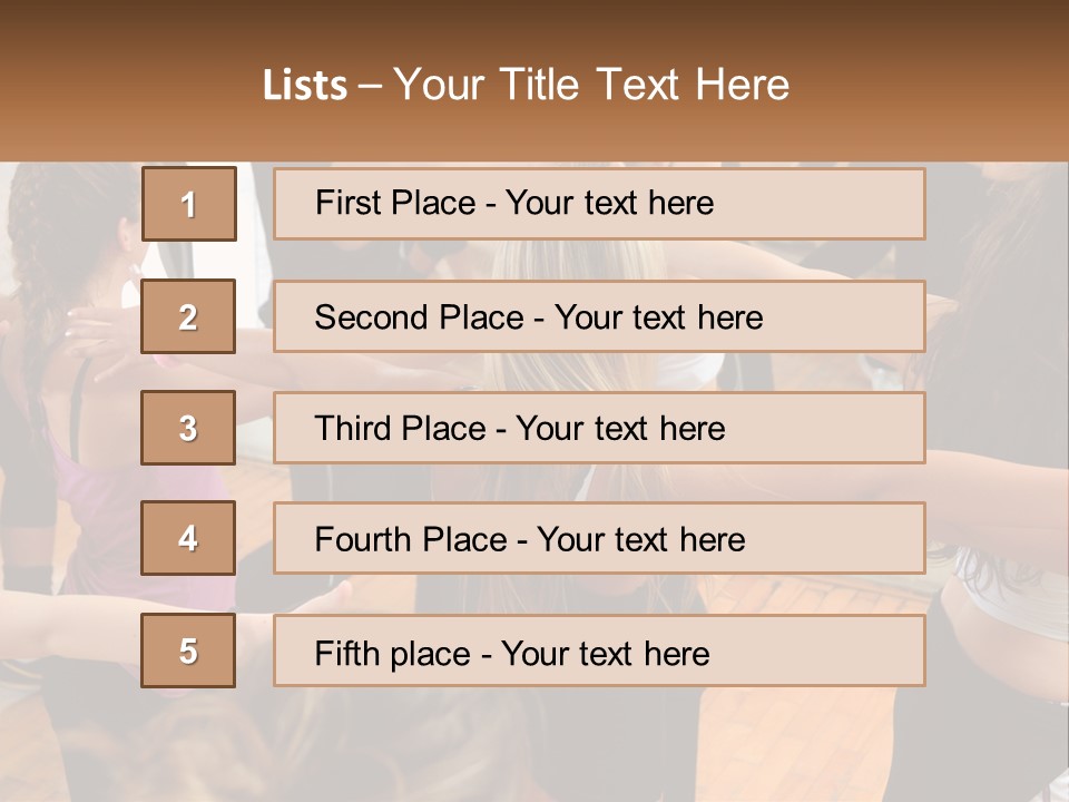 A Group Of Women In A Dance Class PowerPoint Template