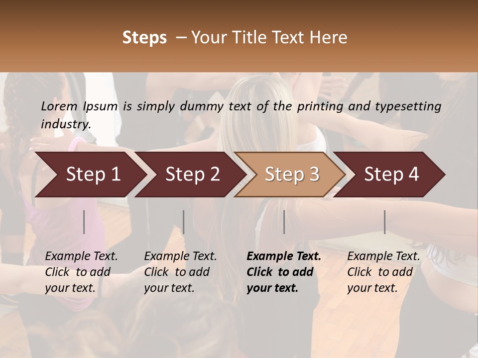 A Group Of Women In A Dance Class PowerPoint Template