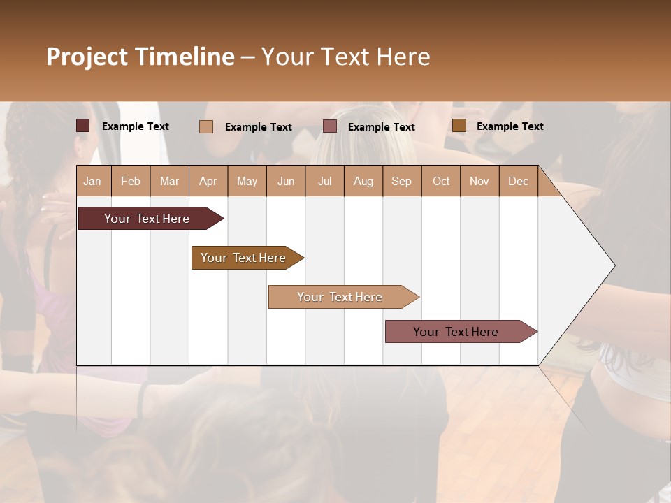 A Group Of Women In A Dance Class PowerPoint Template