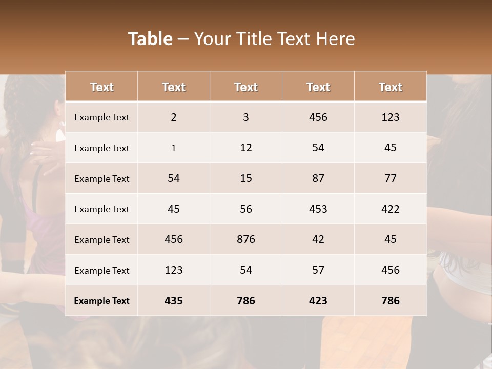 A Group Of Women In A Dance Class PowerPoint Template