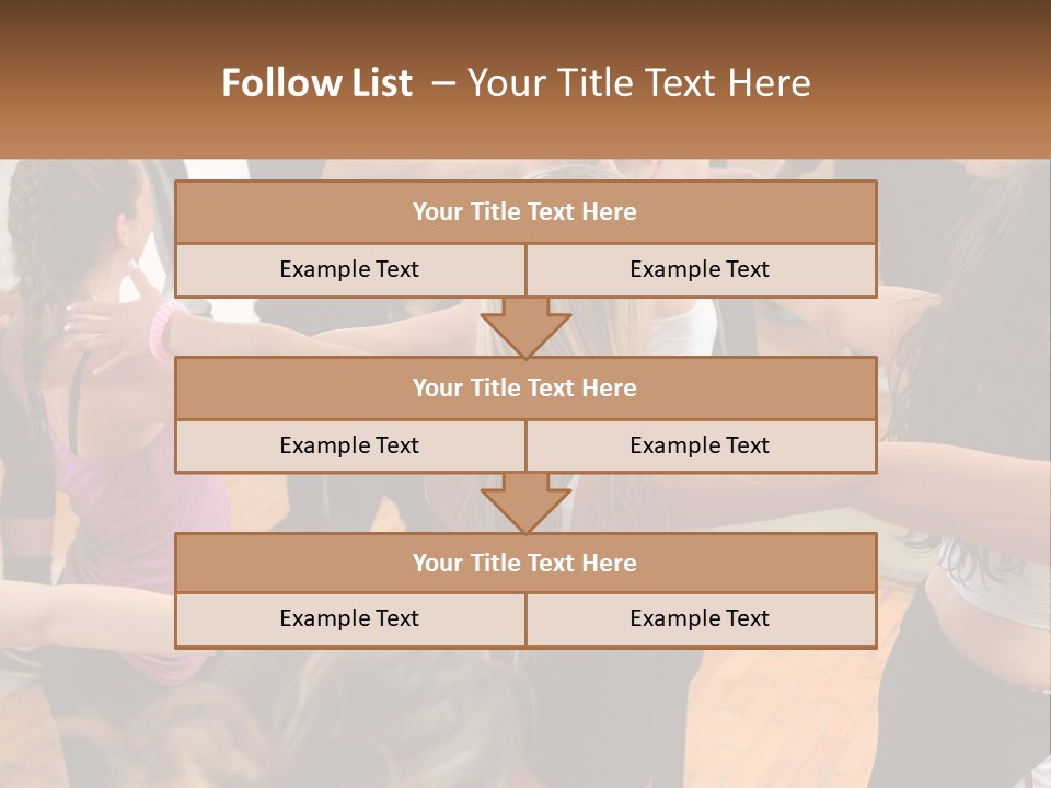 A Group Of Women In A Dance Class PowerPoint Template