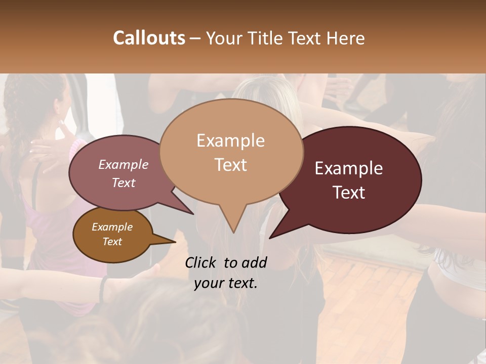 A Group Of Women In A Dance Class PowerPoint Template