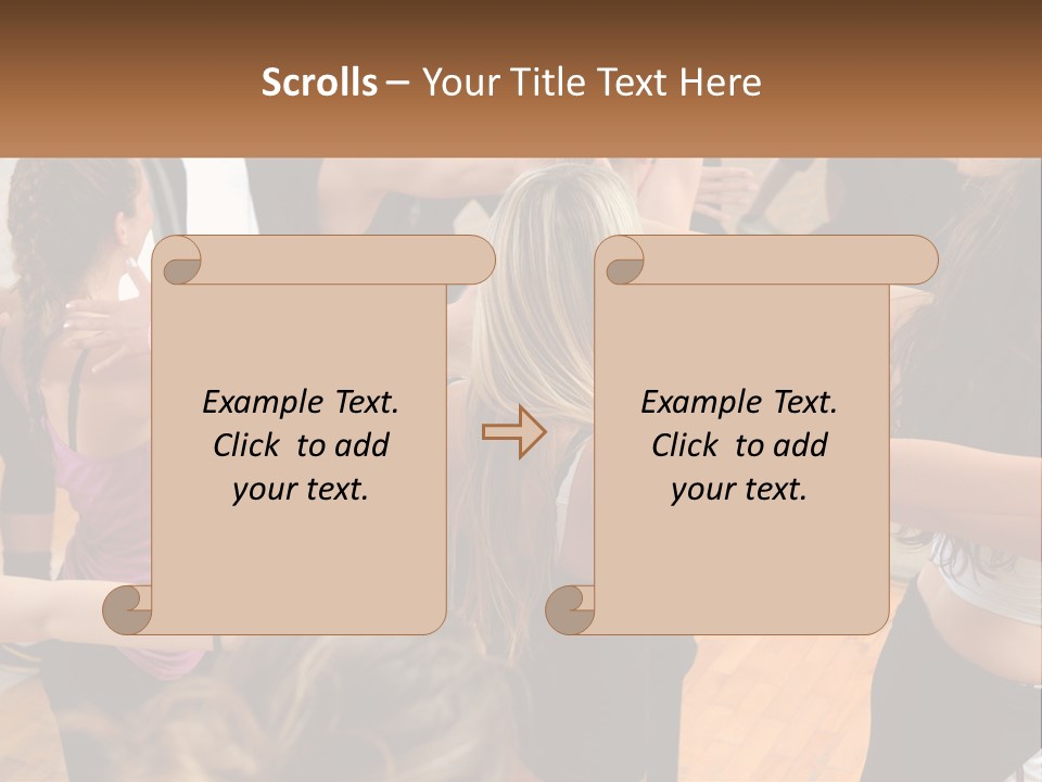 A Group Of Women In A Dance Class PowerPoint Template