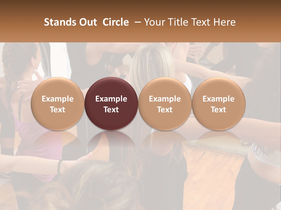 A Group Of Women In A Dance Class PowerPoint Template