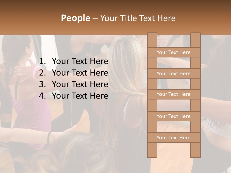 A Group Of Women In A Dance Class PowerPoint Template