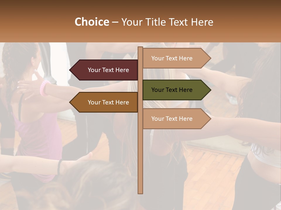 A Group Of Women In A Dance Class PowerPoint Template