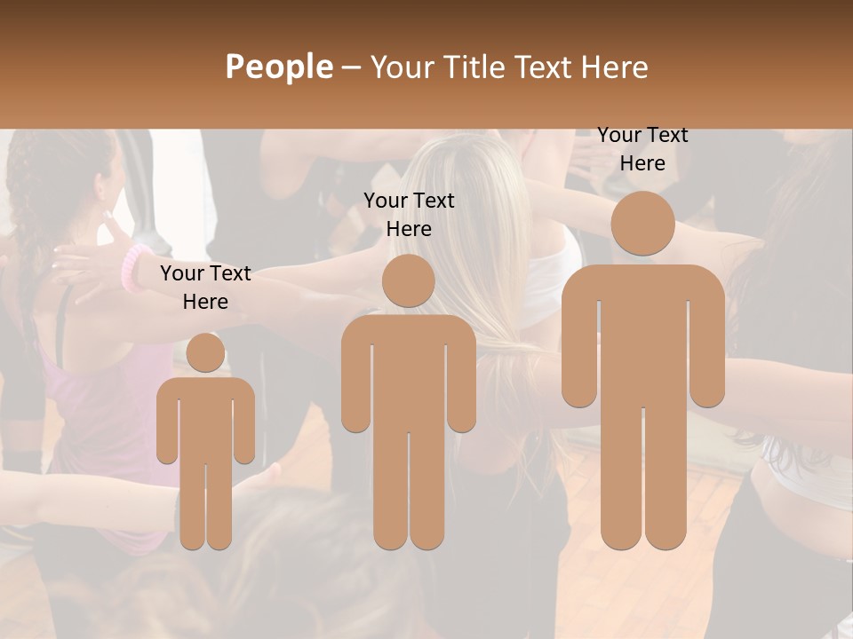 A Group Of Women In A Dance Class PowerPoint Template