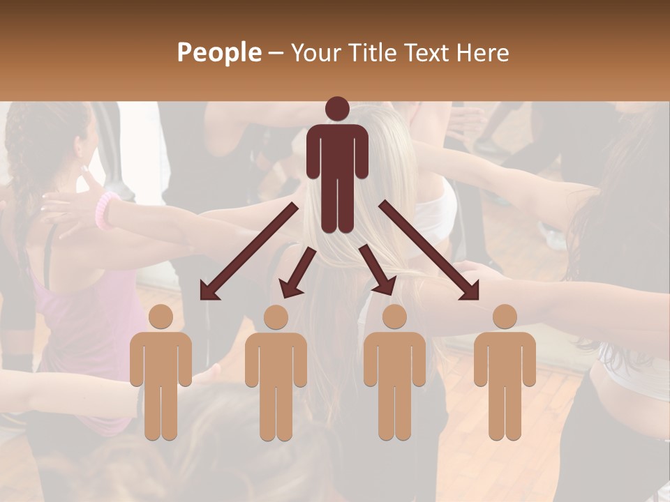 A Group Of Women In A Dance Class PowerPoint Template