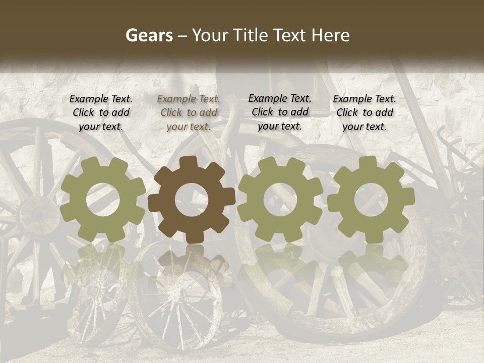 Repair Equipment Wheels PowerPoint Template