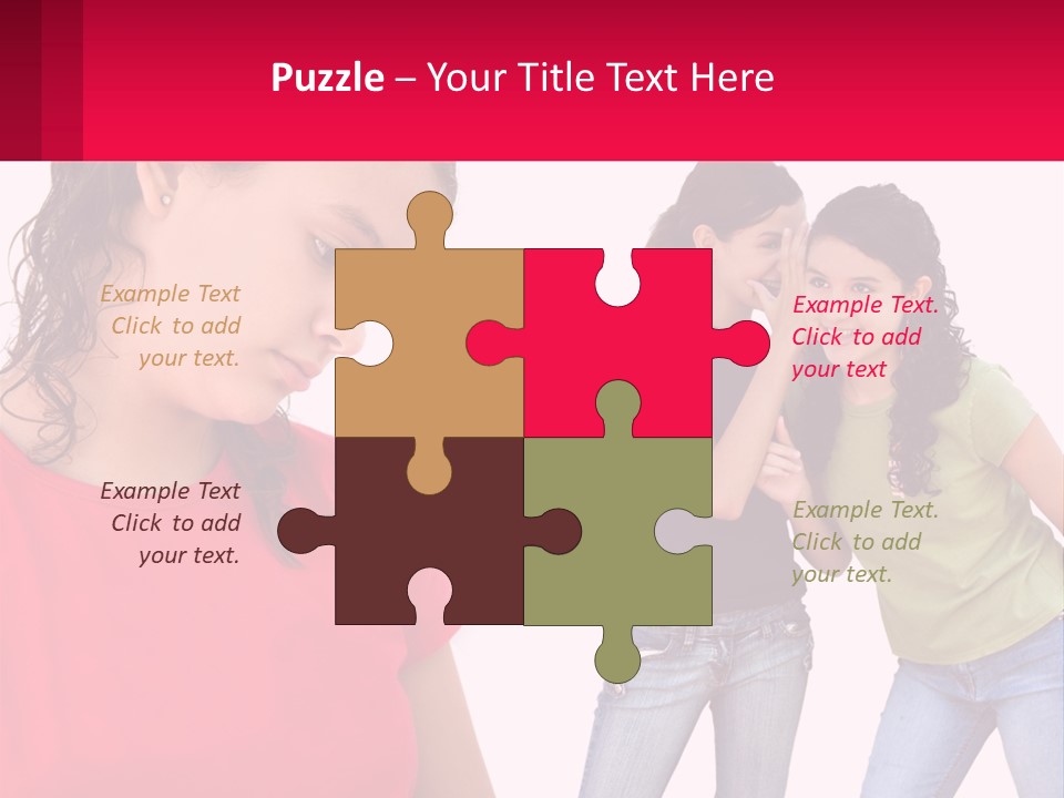 Teen Female Depression PowerPoint Template