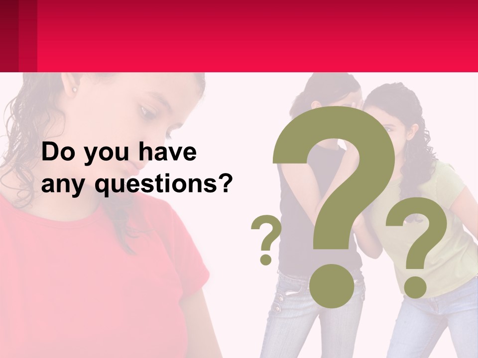 Teen Female Depression PowerPoint Template