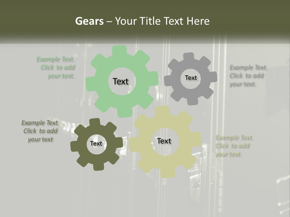 White Industry Part PowerPoint Template