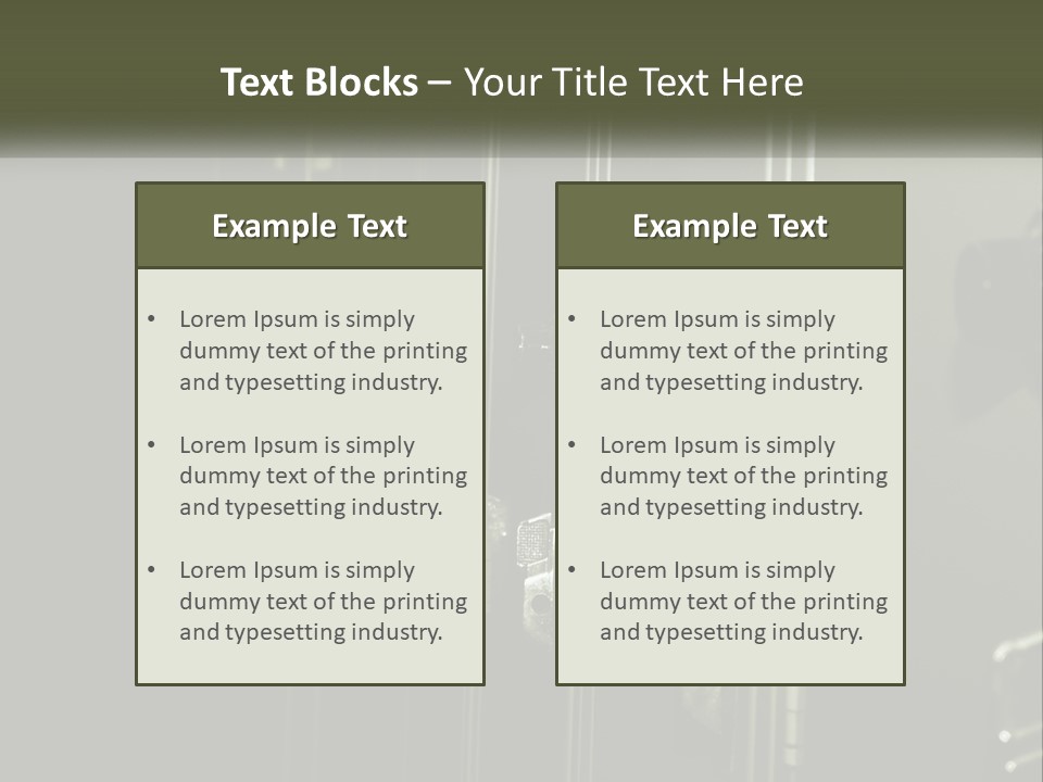White Industry Part PowerPoint Template