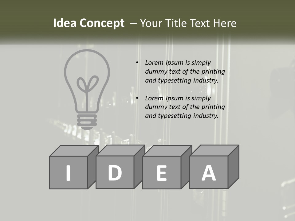 White Industry Part PowerPoint Template