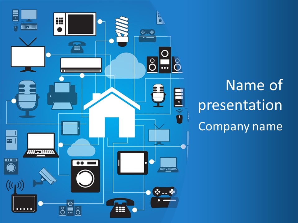 Condition House Electricity PowerPoint Template