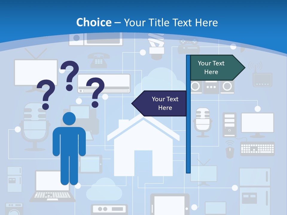 Condition House Electricity PowerPoint Template