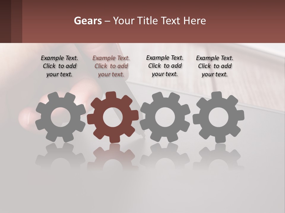 White Cold Equipment PowerPoint Template