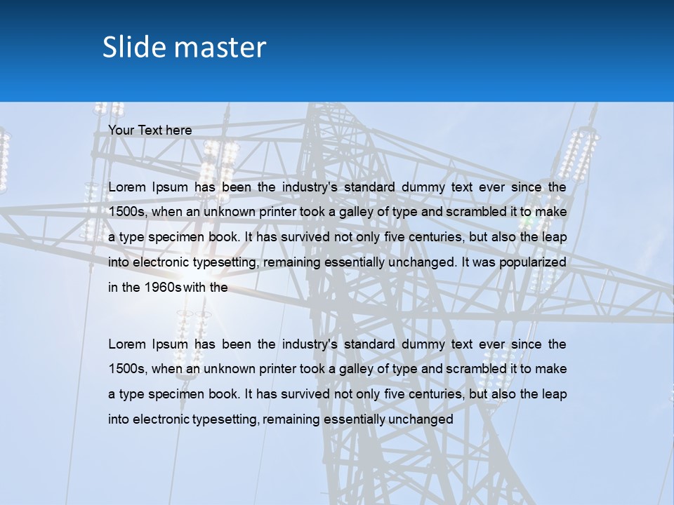 Electricity Cool Industry PowerPoint Template