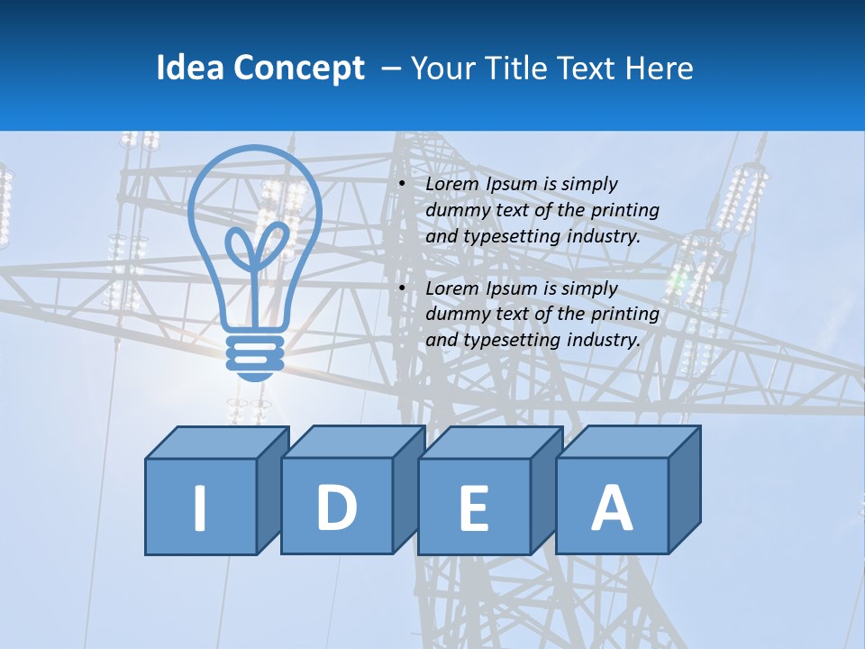 Electricity Cool Industry PowerPoint Template