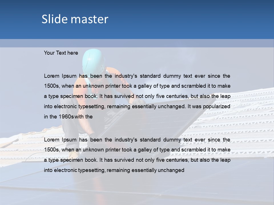 Home White Power PowerPoint Template