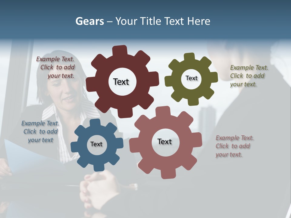 White Conditioner Equipment PowerPoint Template