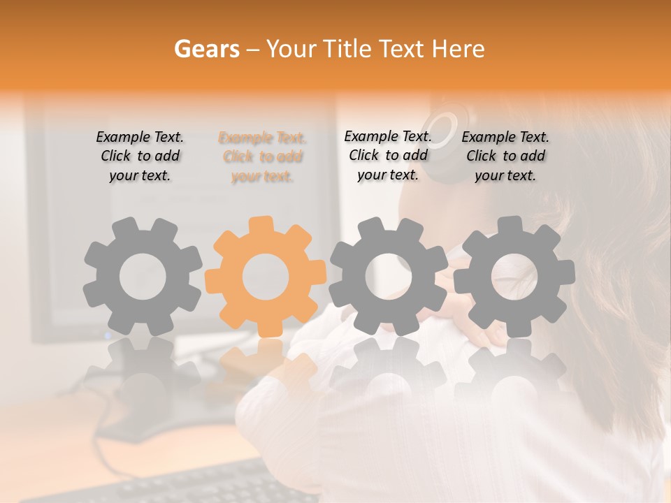 Part Cool White PowerPoint Template