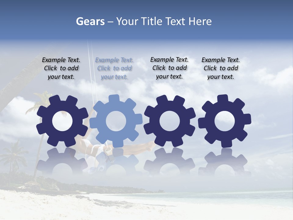 White Industry Conditioner PowerPoint Template