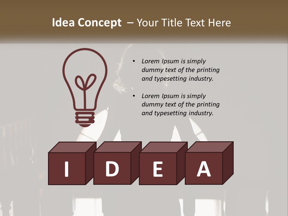 Cold Cool White PowerPoint Template