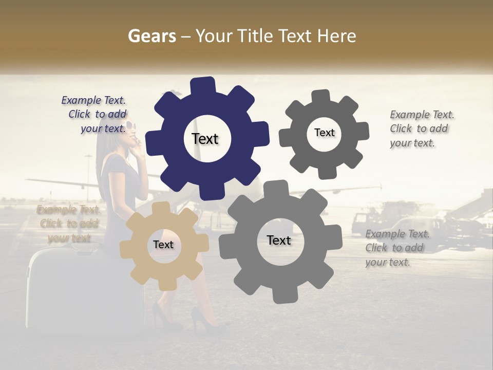 White Condition Conditioner PowerPoint Template