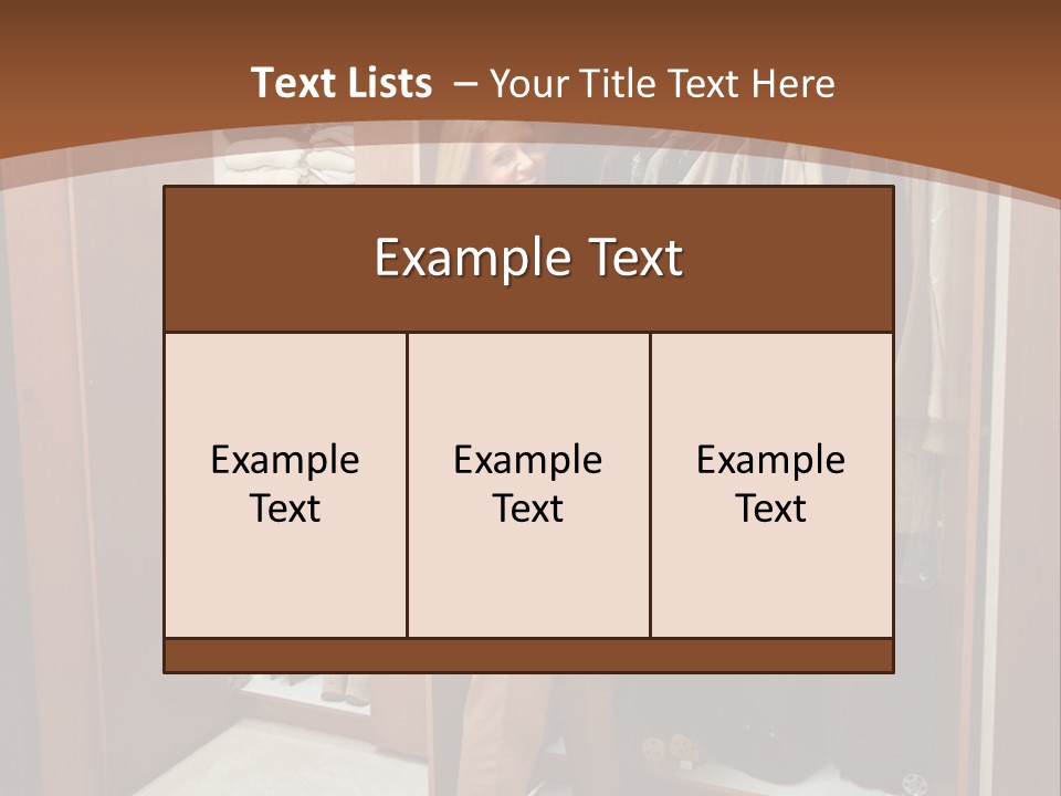 A Woman Standing In A Closet With A Suit Case PowerPoint Template