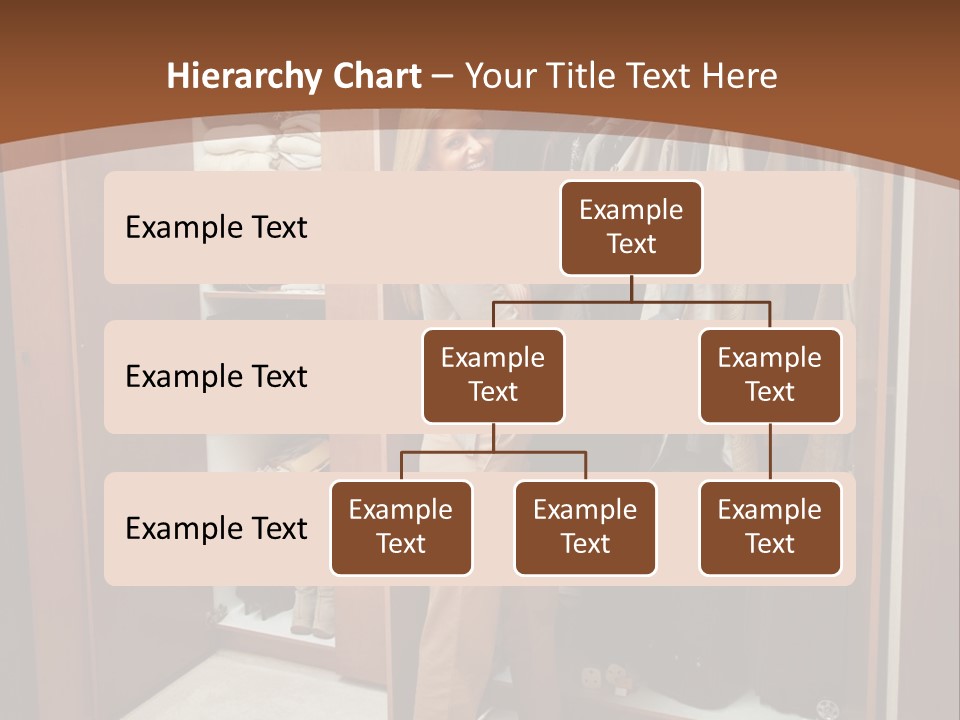 A Woman Standing In A Closet With A Suit Case PowerPoint Template