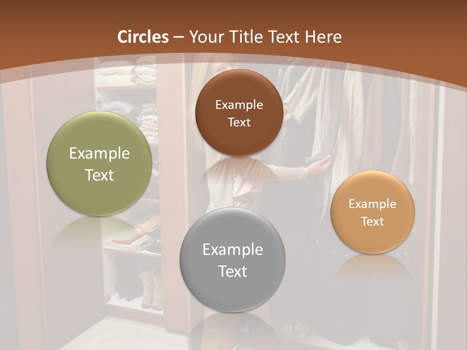 A Woman Standing In A Closet With A Suit Case PowerPoint Template