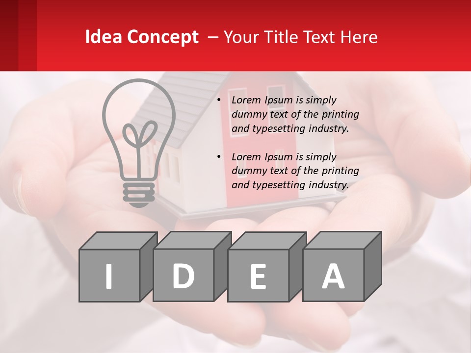 Energy Conditioner House PowerPoint Template