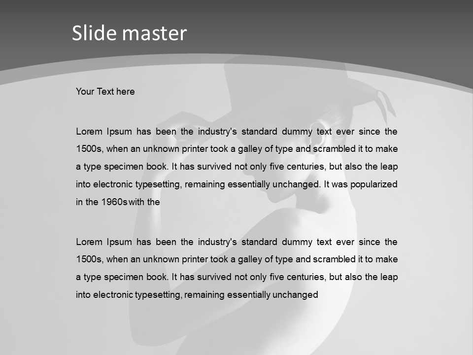 Photography Young Caucasian PowerPoint Template